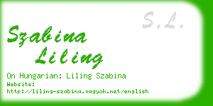 szabina liling business card